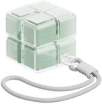 Flippy Cutie pentru Medicamente, Flippy, Model Rubik' Cube, cu Curea de Agatare, Dozator Portabil de Medicamente, Dispenser Pastile, estimat pentru 7 zile, 7.3 x 6 x 6 cm, Verde deschis (165056)