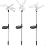 Flippy Set 3 Lampi Solare LED tip pasare-fluture-libelula, Inaltime 43 cm, Flippy, Multicolor (122940)