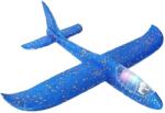 Flippy Avion Planor cu Pilot, Flippy, Din Polistiren, Cu Lumini in Cabina Pilotului, Lungime 47 cm, Albastru (126117)