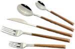 Flippy Set 5 Tacamuri, Flippy, din Otel Inoxidabil si Maner de Lemn, Maro (164948) Tacam