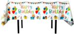 Flippy Fata de Masa, Flippy, din Folie, Imprimeu Happy Birthday cu Baloane, 137 x 183 cm, Alb (132179) Fata de masa