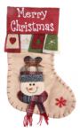 Flippy Ciorap Cadouri, Flippy, cu model om de zapada, crem, marimea 20x40 cm, textil, interior (104835)