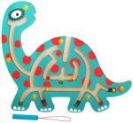 Flippy Joc Montessori cu Bile, Flippy, Creion Magnetic, Tip Labirint, din Lemn, Model Brontozaur, 18x21 cm, Verde (126534)