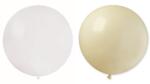 Flippy Set 2 Baloane din Latex, Flippy, Model Party Jumbo, 90 cm, Alb si Bej, 35 g (130924)