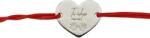 Flippy Martisor Bratara Argint 925, Jolie, Model Inima Te Iubesc, Martisor de 1 Martie, cu Snur Rosu, Argintiu (165617)
