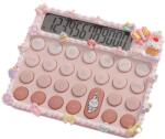 Flippy Calculator Electronic pentru Fete, Flippy, Calculator Dragut pentru Scoala Primara, Ecran mare 12 digits si Tastatura Mecania, 15 x 12.5 cm, Decor cu elemente 3D pentru Fete, Roz (137451)