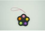 Flippy Jucarie antistres simple dimple fidget toy spinner cu 5 buline, Multicolor/Negru (103361)