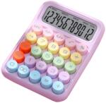 Flippy Calculator Electronic pentru Copii, Flippy, Calculator Dragut pentru Scoala Primara, Ecran mare 12 digits si Tastatura Mecania, 16 x 11 x 2 cm, Roz (137449)
