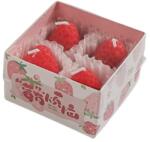 Flippy Set 4 Lumanari Parfumate, Flippy, Model Capsunici, Ardere 30 min, 52g, 6.3 x 6.3 x 3.8 cm, Rosu (133977)