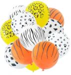 Flippy Set 10 Baloane din Latex, Flippy, Model Party Animal Print, 3x Portocaliu, 3x Galben, 4x Alb, 23 cm, 1.4g (126901)