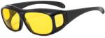 Flippy Ochelari pentru Viziune pe Timp de Noapte, Flippy, Polarizati, pentru Condus, Ciclism, cu Posibilitatea Purtarii peste Ochelarii de Vedere, cu Lentila Galbena, pentru Protectie, Rama Neagra, Pc, 15x5 