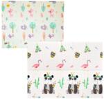 Flippy Covoras pentru Copii, Flippy, cu 2 Fete, Model Caprioare/Panda, din XPE+PE, Impermeabil, Antiderapant, Protectie Termica, +3 Luni, Pliabil, 150 x 200 x 1 cm, Multicolor (135728)