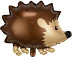 Flippy Balon din Folie Metalizata, Flippy, Figurine Animalute, Model Arici, 49x56 cm, Ambalaj Individual, Pai Inclus, Umflare cu Aer sau Heliu, Maro (127468)