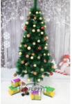 Flippy Set brad artificial de Craciun si elemente decorative tip pin, inaltime 210 cm, diametru 115 cm, 350 ramuri cu ace 3D 12 cm, Flippy, verde, suport metalic inclus (113095)