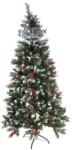 Flippy Brad Artificial de Craciun, Flippy, Sectionat pentru Perete/ Colt, 1.80 m inaltime, Verde, Decorat, Diametru Inferior 95 cm, Interior/ Exterior (105727)