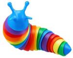 Flippy Jucarie Senzoriala pentru Copii, Flippy, Model Melc, cu Articulatii, 19 cm, Multicolor (128252)