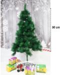 Flippy Brad artificial de Craciun tip pin, clasic, pentru interior/exterior, inaltime 90 cm, Flippy, verde, suport de plastic inclus (106760)