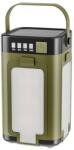 Flippy Lampa pentru Camping, Flippy, Lampa LED, Reincarcabila Solar si cablu TYPE-C, Tip Felinar 4 Laturi si Lanterna in Baza, Impermeabila, 12.5 x 7 x 7 cm, Verde (164289)
