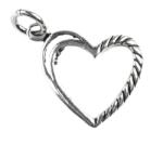Flippy Pandantiv Inima Contur, Argint 925, 2.7 x 1.5 cm, 2.27 g (05910)