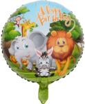 Flippy Balon din Folie Metalizata, Flippy, Mini Figurina Rotunda, Model Animalute, Happy Birthday, Tematica Aniversare, 45 cm, Ambalaj Individual, Pai Inclus, Umflare cu Aer sau Heliu, Multicolor (127392)