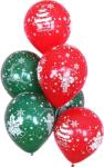 Flippy Set 16 Baloane din Latex, Flippy, Model Merry Christmas, Tematica Craciun, 25 cm, Verde Rosu (132641)
