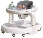 Flippy Premergator 4in1, Flippy, Antemergator, Balansoar, Scaun de Masa, Functie Muzicala, din ABS, Roti Universale, Inaltime Reglabila, Sistem Antirasturnare, Greutate Portanta 25 kg, +6 Luni, Alb (132649) Scaun de masa bebelusi, inaltator