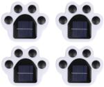 Flippy Set 4 Lampi Solare Led pentru Gradina, Flippy, Model Laba de Urs, 14 x 13 x 3 cm, Buton On-Off, Alb cald, Negru/Alb (116297)
