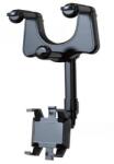 Flippy Suport auto Flippy cu atasare la oglinda retrovizoare, model Y611, rotativ 360 de grade și retractabil, multifuncțional, compatibil cu toate telefoanele mobile, Negru (124400)