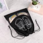 Flippy Sac depozitare incaltaminte, pentru voiaj sau depozitare, rezistent la praf, compatibil cu masina de spalat, 27 x 36 cm, negru (125174)