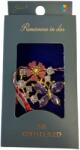 Jolie Martisor cu Brosa Placata cu Aur 24K, Jolie, Ambalaj Carton cu Design, Material Metal, Model Fluture, Dimensiune Brosa 2.5-3cm, Auriu/Mov (166067)