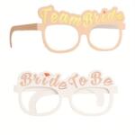 Flippy Set 10 Ochelari, Flippy, Tematica Petrecerea Burlacitelor, Model Team Bride si Bride to Be, 9 x Roz, 1 x Alb (131251)