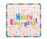 Flippy Set 20 Servetele de Masa, Flippy, din Hartie, 33 x 33 cm, Model Happy Everyday, Multicolor (133845)