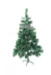 Flippy Brad artificial de Craciun tip pin inzapezit, inaltime 150 cm, diametru 85 cm, 160 ramuri cu ace 3D 12 cm, Flippy, verde cu varfuri ninse, suport metalic inclus (111180)