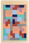 Flippy Puzzle Montessori, Flippy, din Lemn, Tip Tetris, +36 Luni, Forme Neregulate, 40 Piese, 26.5 x 17.7 cm, Multicolor Pastelat (125887)