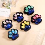 Flippy Jucarie Antistres Squishy, Flippy, cu Revenire Lenta, Squeeze Pinch Family, Model Cat Paw, 6.5 x 6 cm, din Tpr, 4-6 Ani, Model 1 Pestisori, Negru cu Insertii (136044)