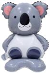 Flippy Balon din Folie Metalizata, Flippy, Mini Figurine Animalute, Model Koala, Tematica Aniversare, 38x58 cm, Ambalaj Individual, Pai Inclus, Umflare cu Aer sau Heliu, Multicolor (127449)