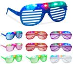Flippy Ochelari de Petrecere cu LED, Flippy, Model Grilaj, din Plastic, 3 Moduri de Iluminat, Marime Universala, Multicolor (162154)