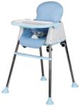 Flippy Scaun de Masa Pliabil 3in1, Flippy, Reglabil, Multifunctional, 3 Pozitii, Masuta si Husa Detasabile, Roti, Centura de Siguranta, Ajustare Inaltime, Albastru (127136) Scaun de masa bebelusi, inaltator