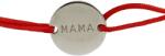 Flippy Martisor Bratara Argint 925, Jolie, Model Mama Rotund, Martisor de 1 Martie, cu Snur Rosu, Argintiu (165603)