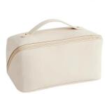 Flippy Geanta de Calatorie Flippy, Pentru Cosmetice, Portabila, Impermeabila, din Piele Ecologica, Compartimente Multiple, cu Fermoar, 23 x 11.5 x 10.5 cm, Crem (126019)