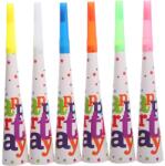 Flippy Set 6 Suflatori, Flippy, Colectia Happy Birthday, 20 cm, din Carton, Multicolor (132621)
