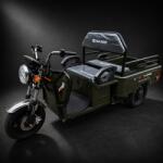 Flippy Triciclu Electric de Marfa XPB, Saige, Viteza Maxima 25 km/h, Motor 1600W, Baterie 60V/20Ah, Fara Permis, Mototricicleta Electrica de Transport, Verde (164176)