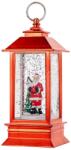 Flippy Decoratiune Luminoasa, Flippy, Felinar de Craciun, cu Lumina LED, Ornament Model Mos Craciun, 5.3x5.3x13 cm, Rosu (132318)