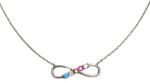 Flippy Colier din Argint 925, Jolie Silver, Model Infinit, cu Zirconii Multicolore, Finisaj Lucios, Lungime 44, 5 cm, Argintiu (102845)