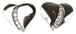 Flippy Cercei Tip Stud din Argint 925, Model Inima, Suprafata Decorata cu Zirconii Stralucitoare, Greutate 1.3 g, Argintiu (13328)