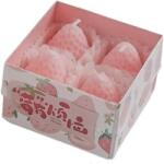 Flippy Set 4 Lumanari Parfumate, Flippy, Model Capsunici, Ardere 30 min, 52g, 6.3 x 6.3 x 3.8 cm, Roz (133976)