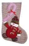 Flippy Ciorap Cadouri, Flippy, cu model om de zapada, maro, marimea 20x45 cm, textil, interior (104821)