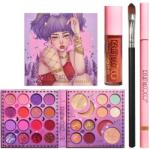 Flippy Set Produse de Machiaj, Kevin & Coco, 28 Culori, Fard de Ochi, Ruj, Pensula si Creion, Varianta 2 (129951)