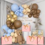Flippy Baloane pentru Arcada, pentru Baieti, BABY SHOWER, Flippy, Mset mix din 107 Baloane, din Latex pentru decor, Albastru Maro (130084)