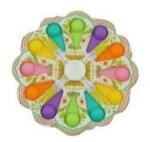Flippy Jucarie Senzoriala Flippy - Simple Dimple, Antistres, Multicolor, model 4 (103373)